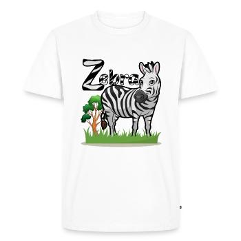 Zèbre - T-shirt Premium bio Homme - blanc - Devant - Nico (187cm)