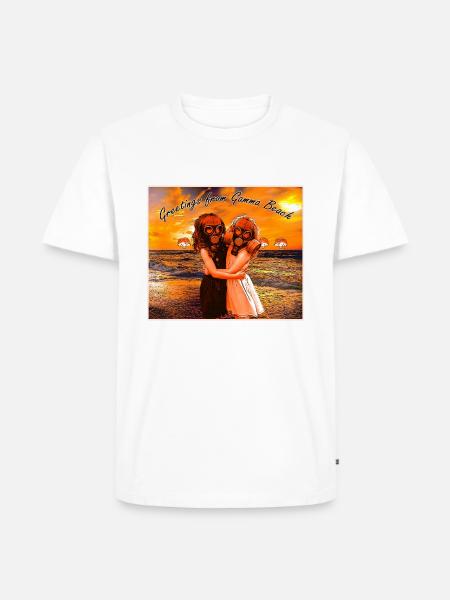 Verstrahlter Strand Gamma Beach - Männer Premium Bio T-Shirt - Weiß