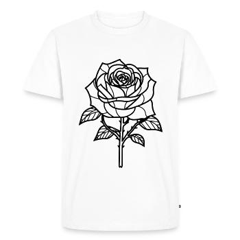 Rose Flower Thorns - Men's Premium Organic T-Shirt - white - Front - Nico (187cm)