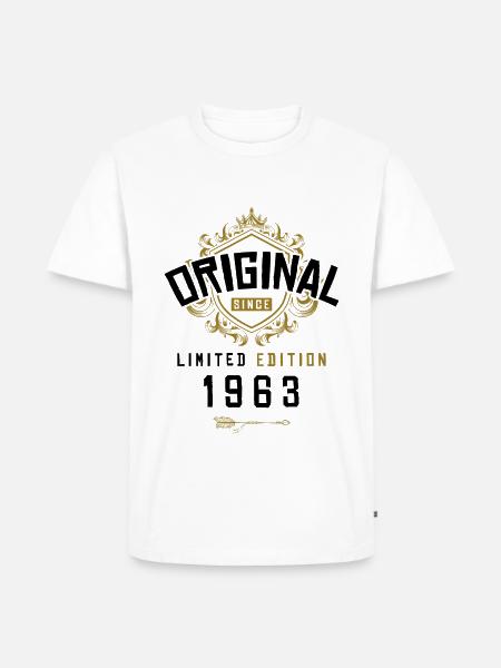 1963 limited edition birthday - Men's Premium Organic T-Shirt - white