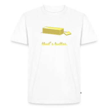 beurre - T-shirt Premium bio Homme - blanc - Devant - Nico (187cm)