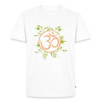OM Personnages Mindfulness Shirt Gift Yoga - T-shirt Premium bio Homme - blanc - Devant - Nico (187cm)