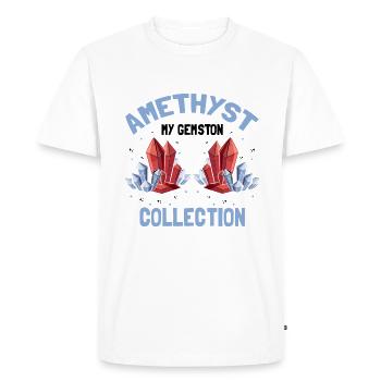 Collectionneur de pierres précieuses et recherche sur les pierres précieuses - T-shirt Premium bio Homme - blanc - Devant - Nico (187cm)