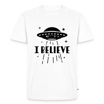 I Believe - Men's Premium Organic T-Shirt - white - Front - Nico (187cm)