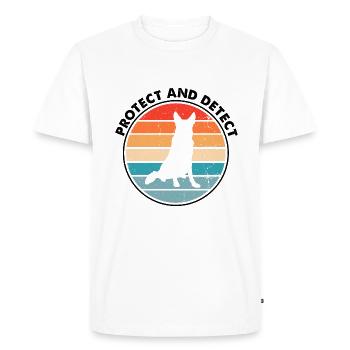 Design German Shepherd Police Design - Men's Premium Organic T-Shirt - white - Front - Nico (187cm)