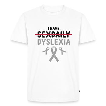 Dyslexia Intervention for Dyslexia Therapy - Men's Premium Organic T-Shirt - white - Front - Nico (187cm)