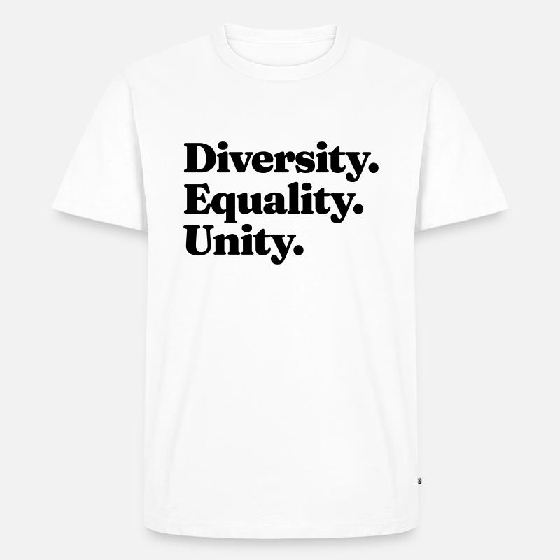 Diversity. Equality. Unity. - Männer Premium Bio T-Shirt - Weiß