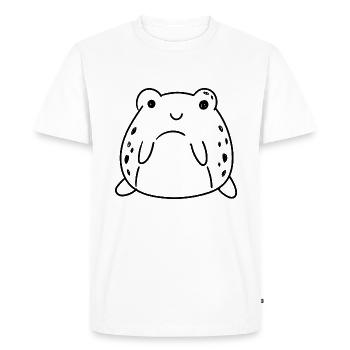 Cute Frog Artsy Silhouette Drawing Forest Animal - Men's Premium Organic T-Shirt - white - Front - Nico (187cm)