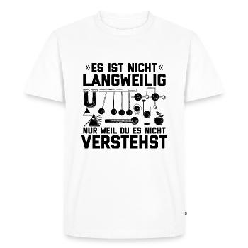 Physics - Men's Premium Organic T-Shirt - white - Front - Nico (187cm)