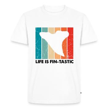 Un paléontologue conçoit un étudiant chasseur de fossiles - T-shirt Premium bio Homme - blanc - Devant - Nico (187cm)