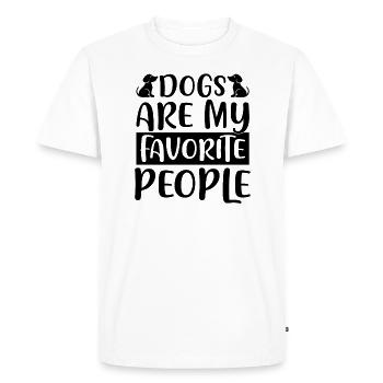 Les chiens sont mes personnes préférées - T-shirt Premium bio Homme - blanc - Devant - Nico (187cm)