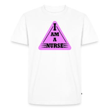 Je suis infirmière - T-shirt Premium bio Homme - blanc - Devant - Nico (187cm)