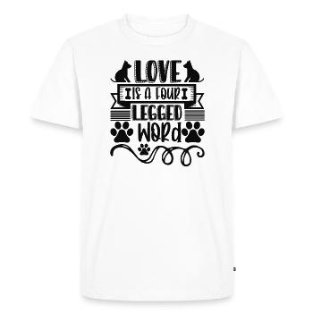 Love is a four-legged word - Men's Premium Organic T-Shirt - white - Front - Nico (187cm)