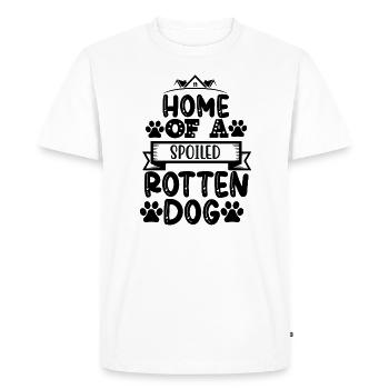 The home of a spoiled dog - Men's Premium Organic T-Shirt - white - Front - Nico (187cm)