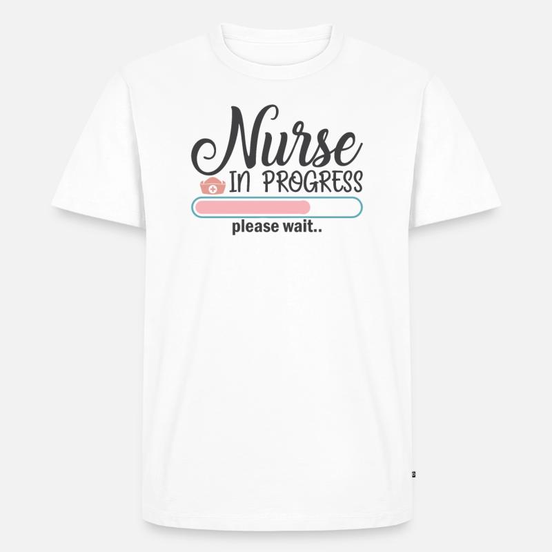 Krankenschwester in Arbeit - Männer Premium Bio T-Shirt - Weiß