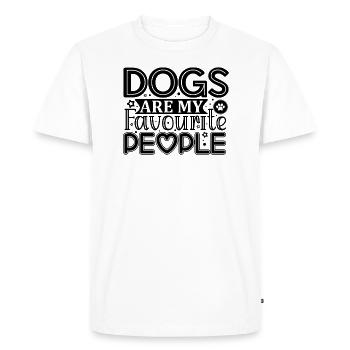Les chiens sont mes personnes préférées - T-shirt Premium bio Homme - blanc - Devant - Nico (187cm)