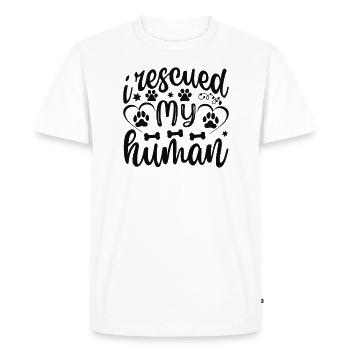 J’ai sauvé mon peuple - T-shirt Premium bio Homme - blanc - Devant - Nico (187cm)