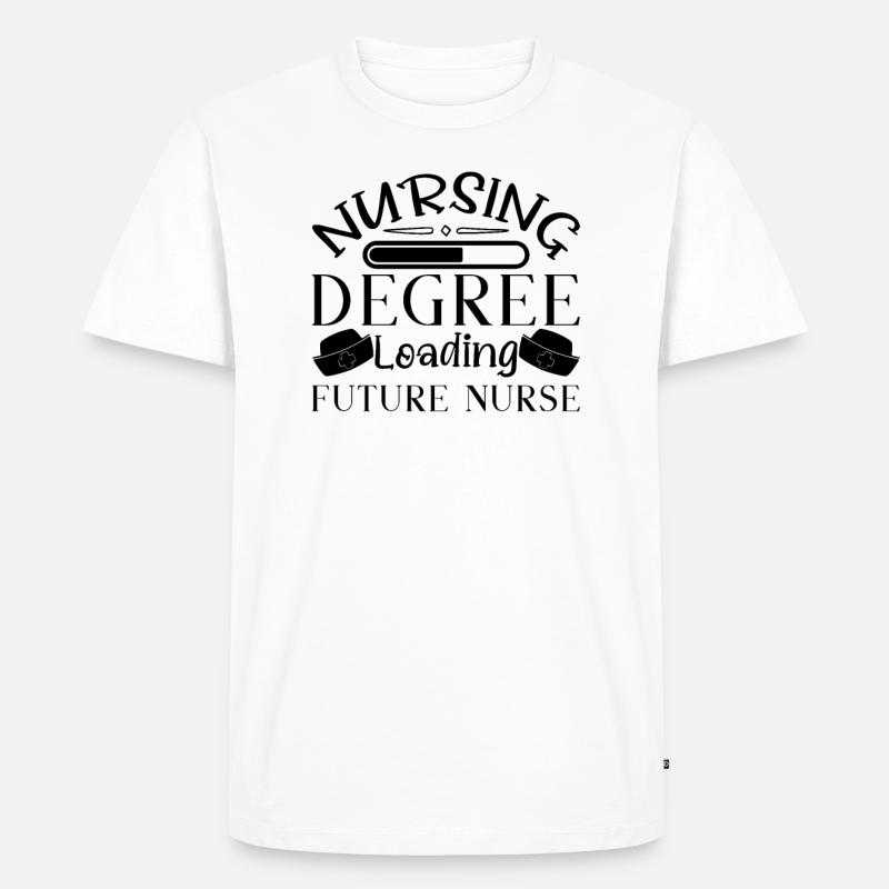 NURSE Degree loading - Männer Premium Bio T-Shirt - Weiß