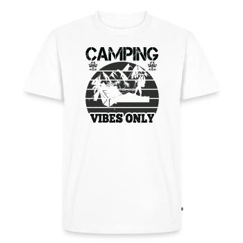 Camping Vibes - Men's Premium Organic T-Shirt - white - Front - Nico (187cm)