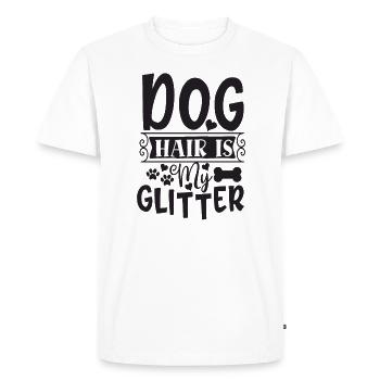 Les poils de chien n’ont pas d’importance - T-shirt Premium bio Homme - blanc - Devant - Nico (187cm)