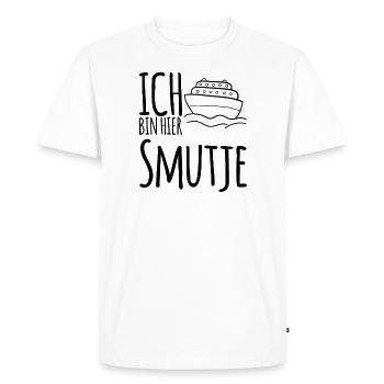 I'm Here Smutje - Chef Sailing Motivation - Men's Premium Organic T-Shirt - white - Front - Nico (187cm)