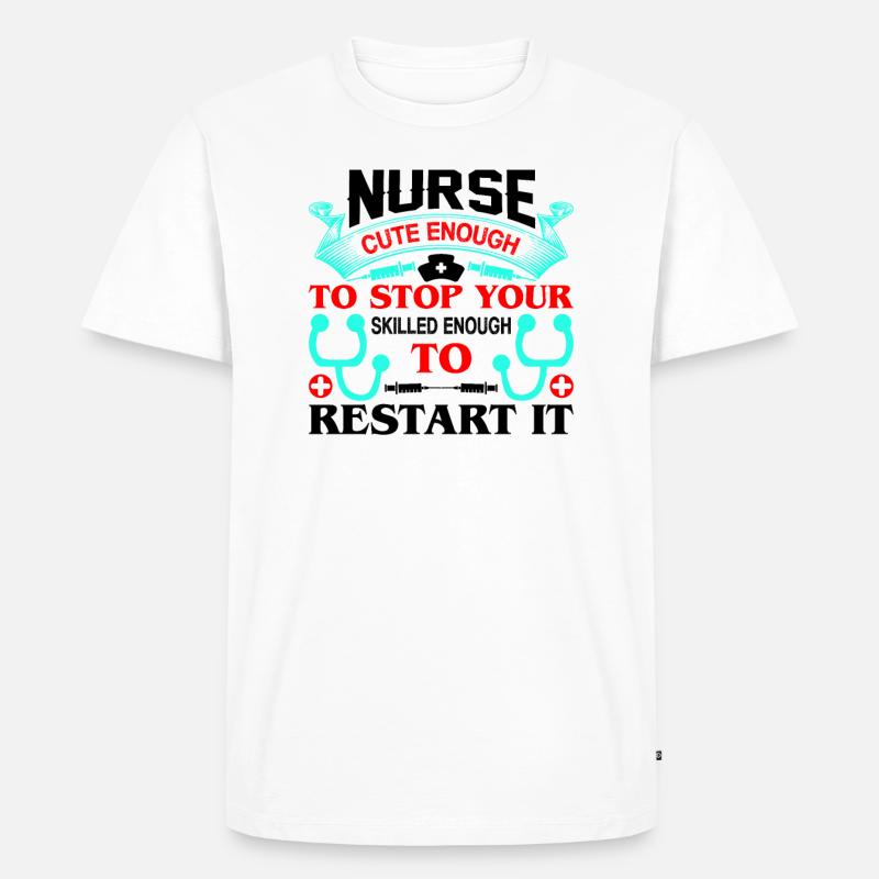 Krankenschwester - Männer Premium Bio T-Shirt - Weiß
