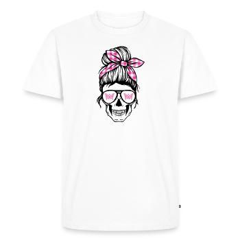 Papillons du cancer du sein - T-shirt Premium bio Homme - blanc - Devant - Nico (187cm)