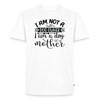Je ne suis pas propriétaire d’un chien - T-shirt Premium bio Homme - blanc - Devant - Nico (187cm)