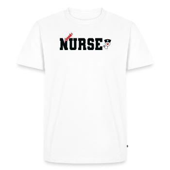 Nurse - Men's Premium Organic T-Shirt - white - Front - Nico (187cm)