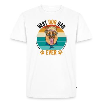 Best dog dad of all time - Men's Premium Organic T-Shirt - white - Front - Nico (187cm)