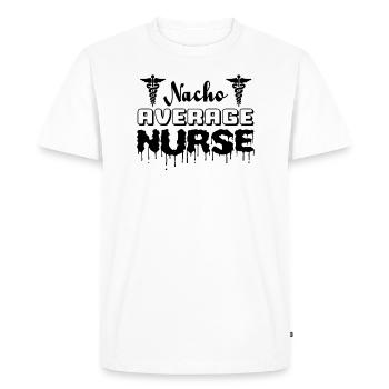 Nacho Average Nurse - Men's Premium Organic T-Shirt - white - Front - Nico (187cm)