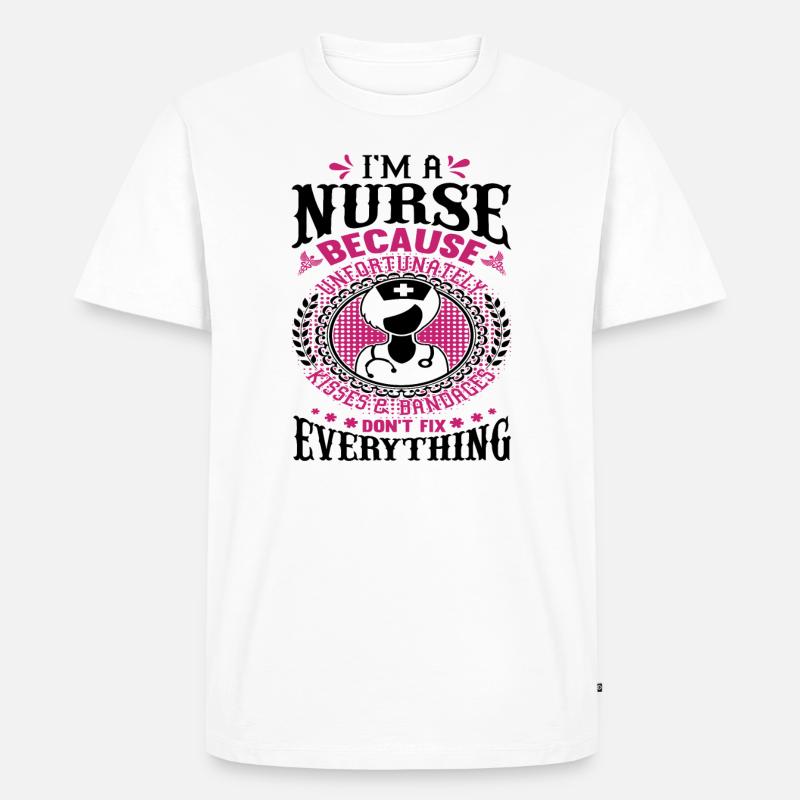 Krankenschwester - Männer Premium Bio T-Shirt - Weiß