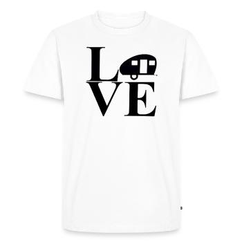 Vacances amoureux de la nature Camping dicton amusant - T-shirt Premium bio Homme - blanc - Devant - Nico (187cm)