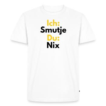 I Smutje Du Nix - T-shirt Premium bio Homme - blanc - Devant - Nico (187cm)