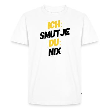 Ich Smutje Du Nix - Koch Segeln Motivation - Men's Premium Organic T-Shirt - white - Front - Nico (187cm)