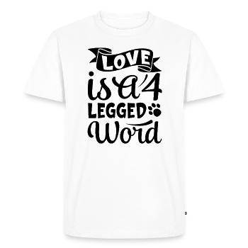 Love is a four-legged word - Men's Premium Organic T-Shirt - white - Front - Nico (187cm)