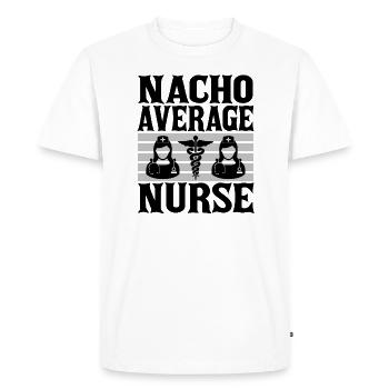 Nacho Average Nurse - Men's Premium Organic T-Shirt - white - Front - Nico (187cm)