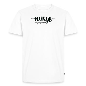 Nurse - Men's Premium Organic T-Shirt - white - Front - Nico (187cm)
