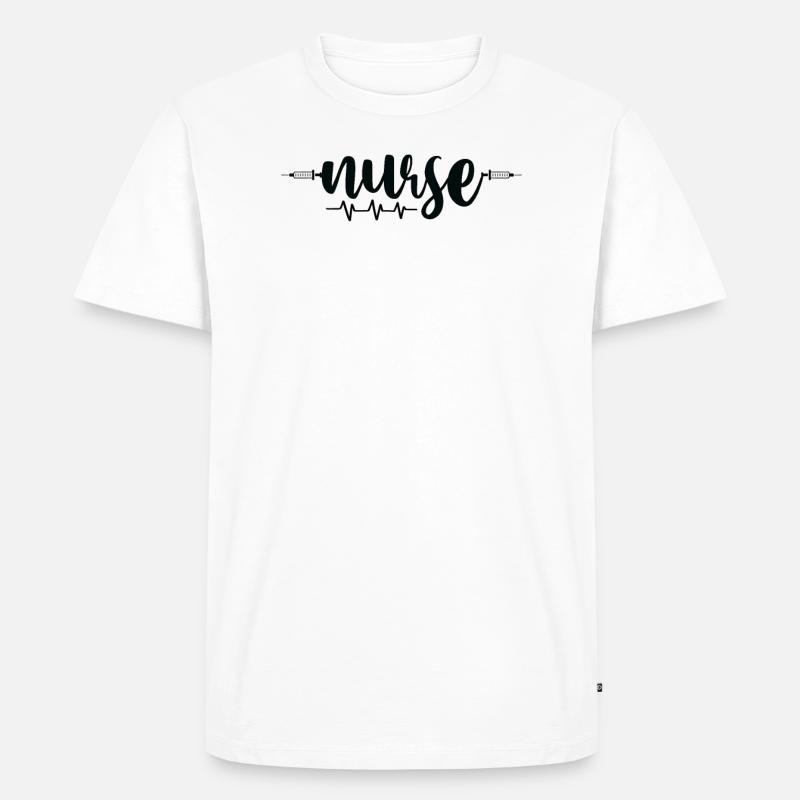 Krankenschwester - Männer Premium Bio T-Shirt - Weiß