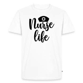 Nurse life - Men's Premium Organic T-Shirt - white - Front - Nico (187cm)