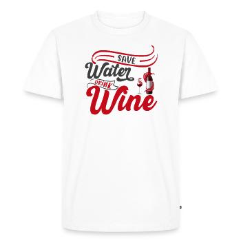 Spar water drink wine - Men's Premium Organic T-Shirt - white - Front - Nico (187cm)