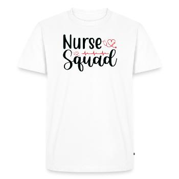 Escouade d’infirmières - T-shirt Premium bio Homme - blanc - Devant - Nico (187cm)