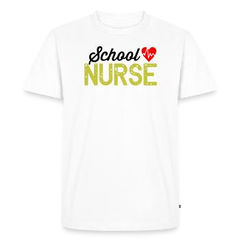 School Nurse - Men's Premium Organic T-Shirt - white - Front - Nico (187cm)