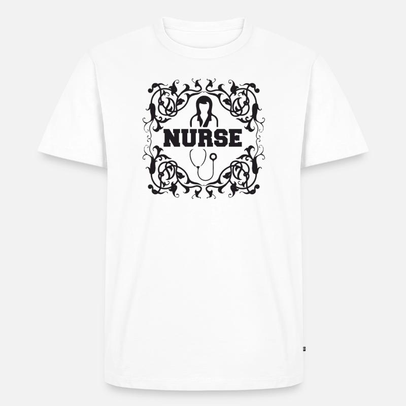 Krankenschwester - Männer Premium Bio T-Shirt - Weiß