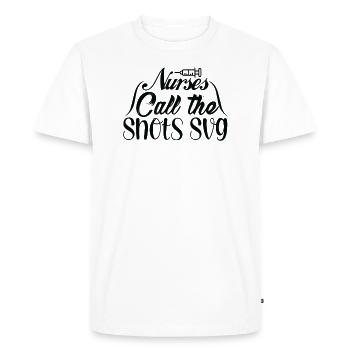 Les infirmières prennent les décisions - T-shirt Premium bio Homme - blanc - Devant - Nico (187cm)