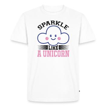 Glitter like a unicorn Unicorn - Men's Premium Organic T-Shirt - white - Front - Nico (187cm)