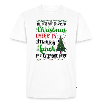 Ugly Christmas Dinner Ugly Christmas - Men's Premium Organic T-Shirt - white - Front - Nico (187cm)