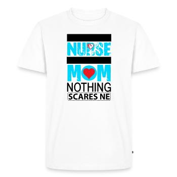 Maman infirmière - T-shirt Premium bio Homme - blanc - Devant - Nico (187cm)