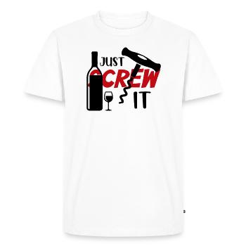 Ach schei* drauf Lieber Wein Screw it - Men's Premium Organic T-Shirt - white - Front - Nico (187cm)