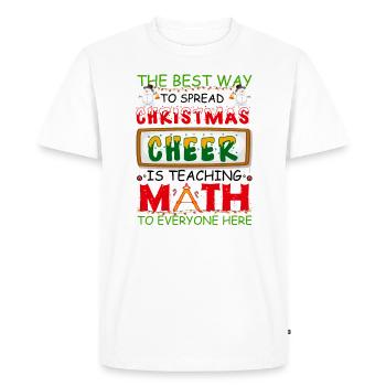 Ugly Christmas Math Teacher Ugly Christmas Sweater - Men's Premium Organic T-Shirt - white - Front - Nico (187cm)